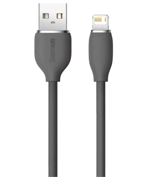 Cable Baseus Jelly Liquid Silica Gel Carga Rápida USB - Lightning (2.4A) 1.2M Negro